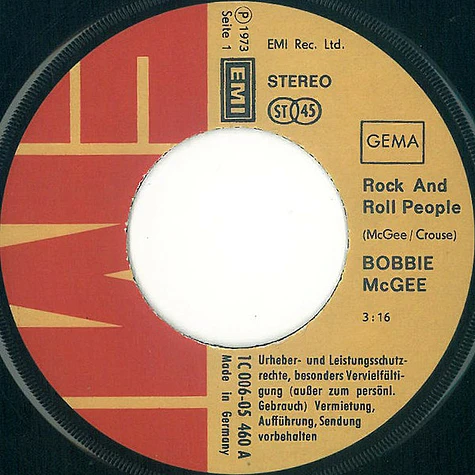 Bobbie McGee - Rock And Roll People