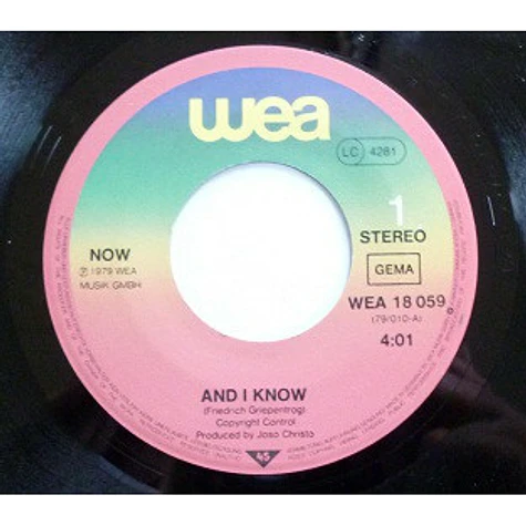 Now - And I Know