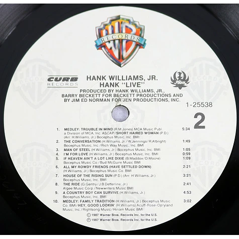 Hank Williams Jr. - Hank "Live"