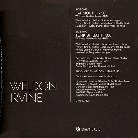 Weldon Irvine - Fat Mouth / Turkish Bath