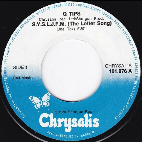 The Q Tips - S.Y.S.L.J.F.M. (The Letter Song)