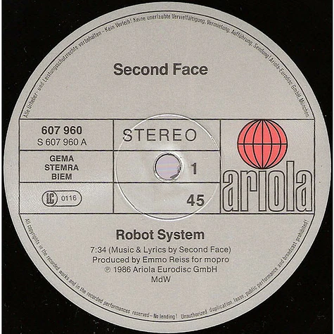 Second Face - Robot System