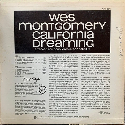 Wes Montgomery - California Dreaming