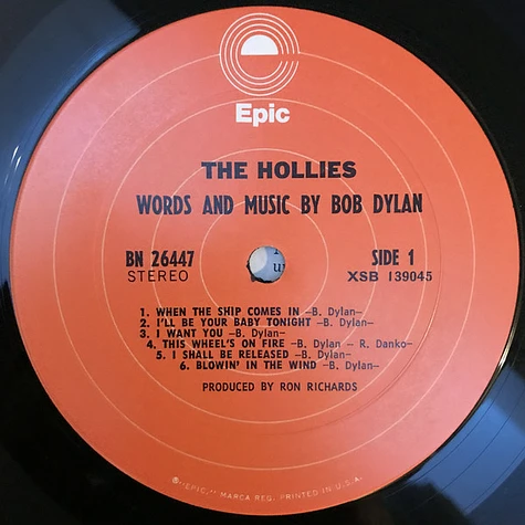 The Hollies - Words And Music By Bob Dylan