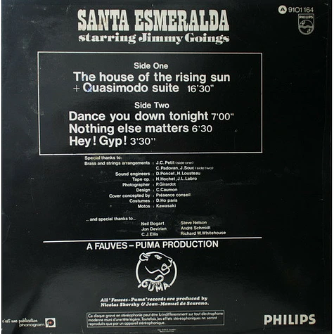Santa Esmeralda Starring Jimmy Goings - The House Of The Rising Sun