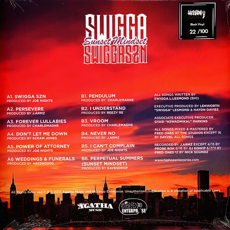Swigga (Of Natural Elements) - Sunset Mindset Black Vinyl Edition