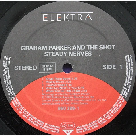 Graham Parker And The Shot - Steady Nerves