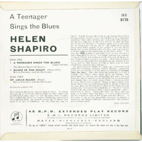 Helen Shapiro - A Teenager Sings The Blues