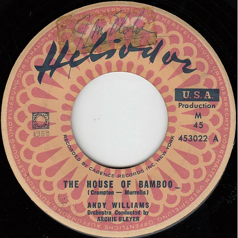 Andy Williams - The House Of Bamboo / The Hawaiian Wedding Song (Ke Kali Nei Au)
