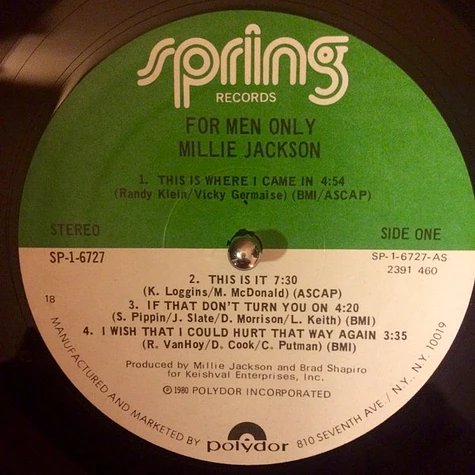 Millie Jackson - For Men Only