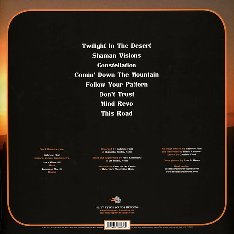 Black Rainbows - Twilight In The Desert Black Vinyl Edition