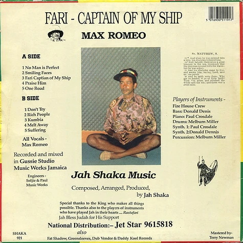 Max Romeo - Fari - Captain Of My Ship