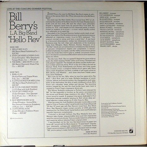 Bill Berry And The LA Band - Hello Rev