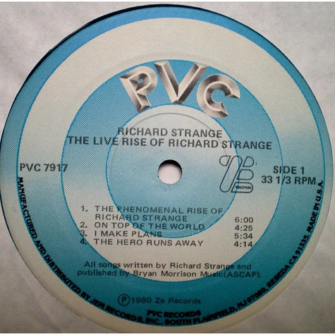Richard Strange - The Live Rise Of Richard Strange