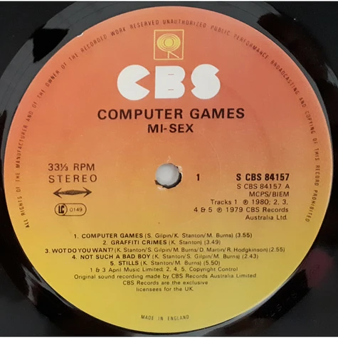 Mi-Sex - Computer Games