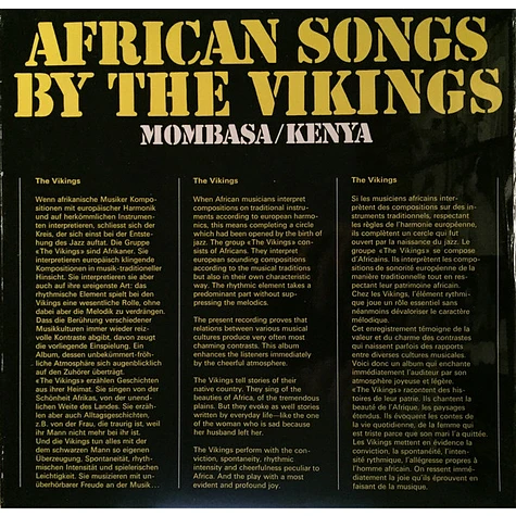 The Mombasa Vikings - African Songs