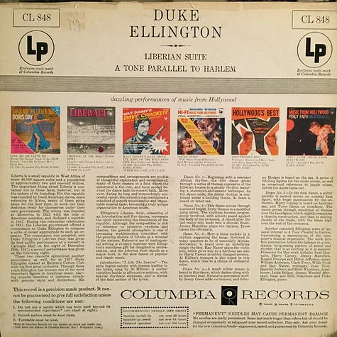 Duke Ellington And His Orchestra - Liberian Suite And A Tone Parallel To Harlem