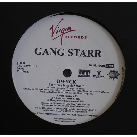 Gang Starr - Take It Personal / DWYCK