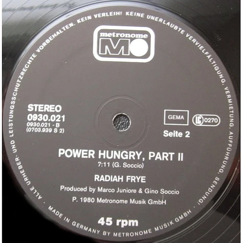 Radiah Frye - Power Hungry