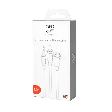 QED - CONNECT 3,5 mm Klinke auf Cinch-Kabel 1,5 Meter