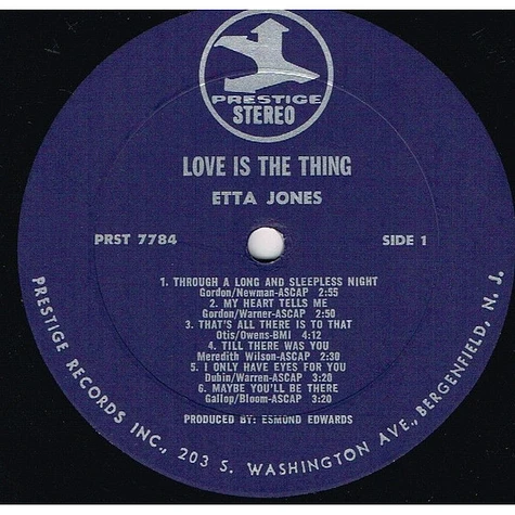 Etta Jones - Love is the Thing