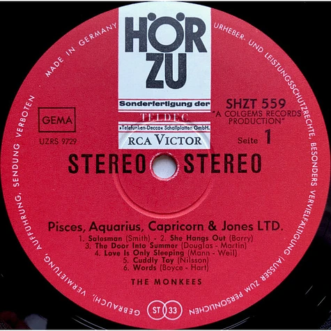 The Monkees - Pisces, Aquarius, Capricorn & Jones Ltd.