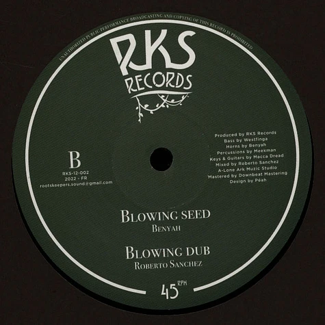 Galas, Roberto Sanchez / Benyah, Roberto Sanchez - Plant A Seed, Dub / Blowing Seed, Dub