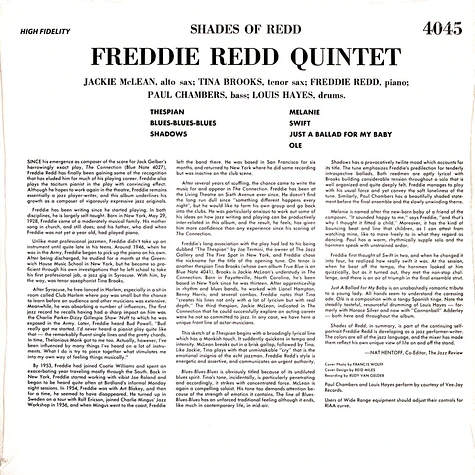 Freddie Redd Quintet - Shades Of Redd