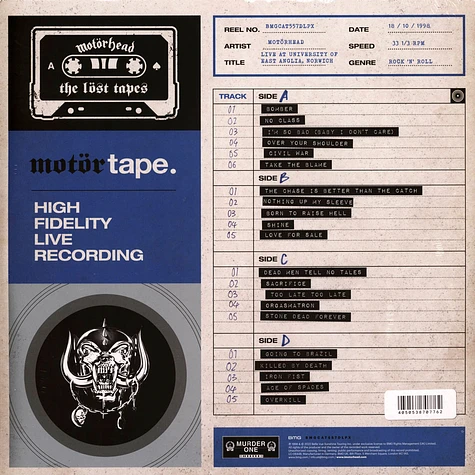 Motörhead - The Löst Tapes Volume 2 Record Store Day 2022 Blue Vinyl Edition