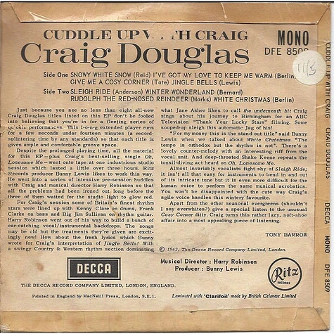 Craig Douglas - Cuddle Up With Craig