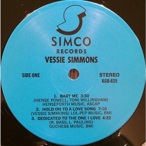 Vessie Simmons - Hold On To A Love Song