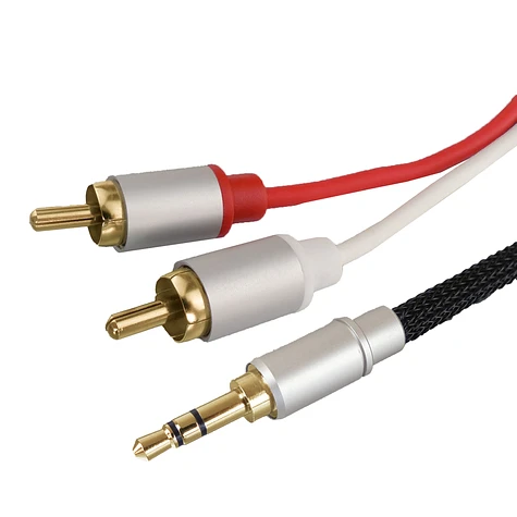 Dynavox - Stereo Audiokabel 3,5mm auf Cinch (Stecker - Stecker) 3m