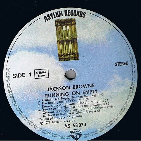 Jackson Browne - Running On Empty