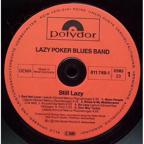 Lazy Poker Blues Band - Still Lazy