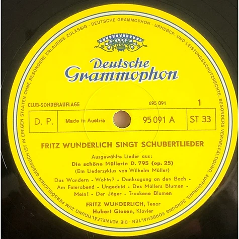 Franz Schubert, Fritz Wunderlich, Hubert Giesen - Fritz Wunderlich Singt Schubertlieder