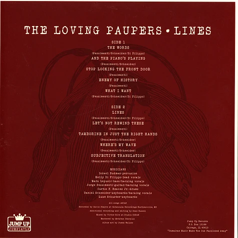 Loving Paupers - Lines Red Vinyl Edition