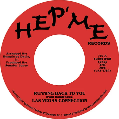 Las Vegas Connection - Running Back To You / Can't Nobody Love Me Like You Do Record Store Day 2022 Vinyl Edition
