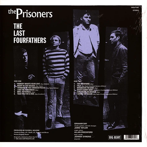 The Prisoners - The Last Fourfathers Transparent Blue Vinyl Edition