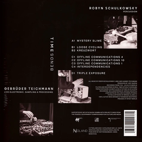 Robyn Schulkowsky & Gebrüder Teichmann - Time Bends