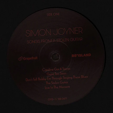 Simon Joyner - Songs From A Stolen Guitar Dark Red & Black Marbled Vinyl Edition