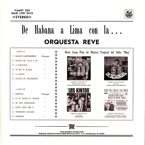 Orquesta Reve - De Habana A Lima Con La Orquesta Revé