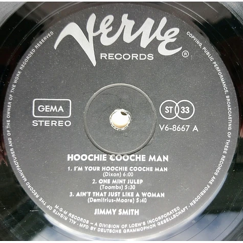 Jimmy Smith Arranged And Conducted By Oliver Nelson - Hoochie Cooche Man