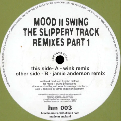 Mood II Swing - The Slippery Track Remixes Part 1