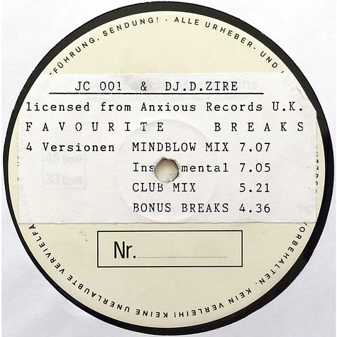 JC-001 & DJ D-Zire - Favourite Breaks