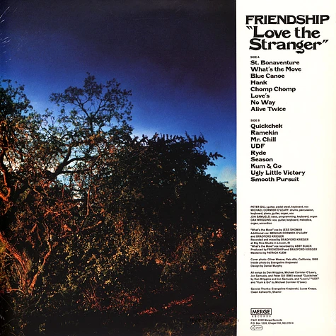 Friendship - Love The Stranger Blue & White Vinyl Edition