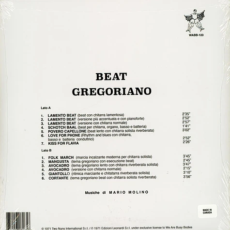 Mario Molino - Beat Gregoriano