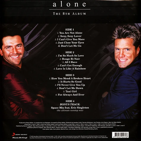 Modern Talking - Alone Black Vinyl Edition