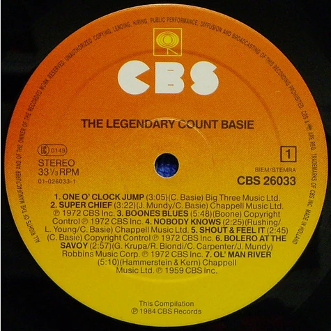 Count Basie - The Legendary Count Basie