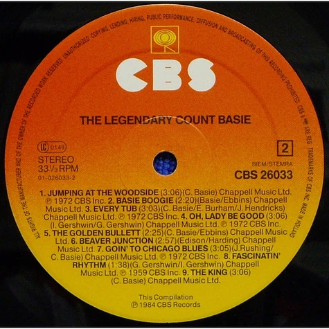 Count Basie - The Legendary Count Basie