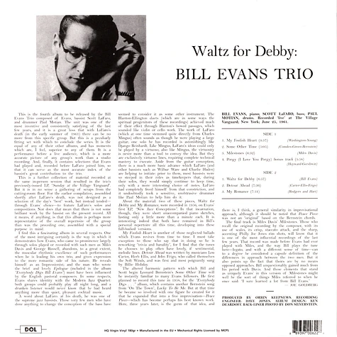 The Bill Evans Trio - Waltz For Debby Opaque Baby Pink Vinyl Editin